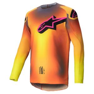 Motorcross trui Alpinestars Supertech Lipan geel-roze
