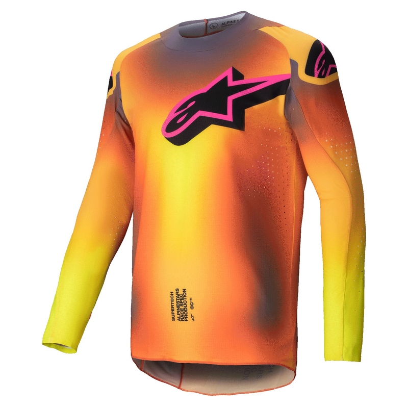 Motorcross trui Alpinestars Supertech Lipan geel-roze