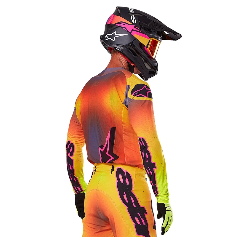 Motorcross trui Alpinestars Supertech Lipan geel-roze
