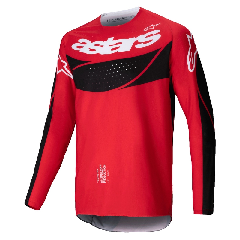 Alpinestars Techstar Dreem motorcross trui rood en zwart