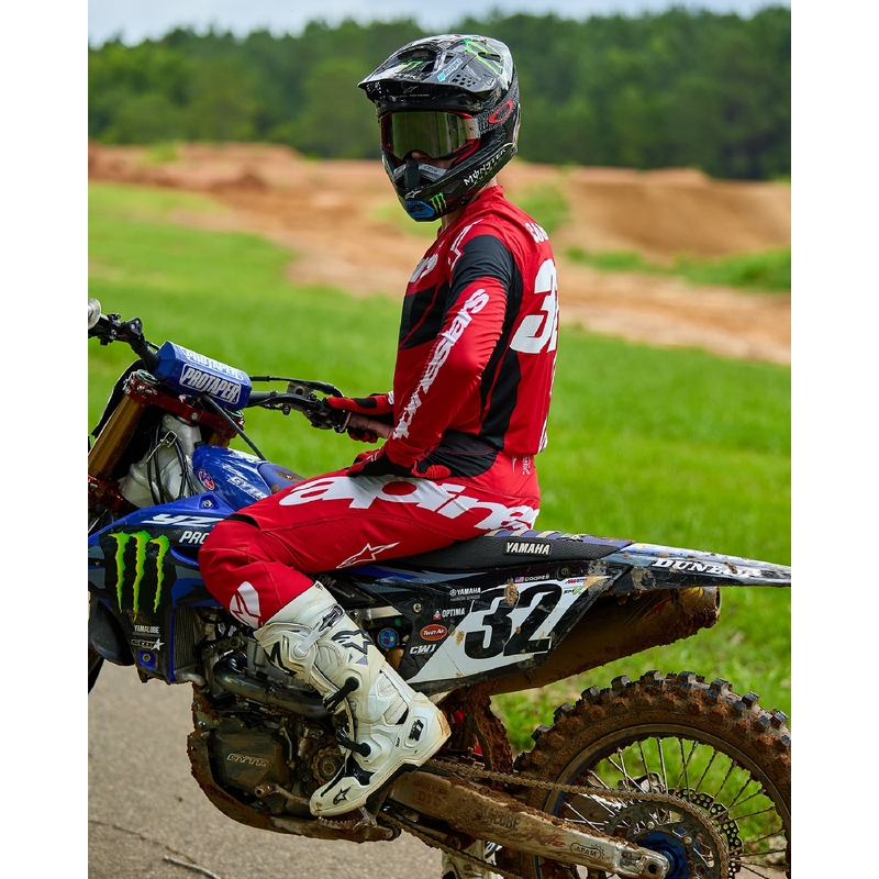 Alpinestars Techstar Dreem motorcross trui rood en zwart