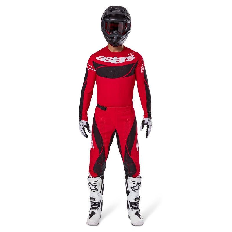 Alpinestars Techstar Dreem motorcross trui rood en zwart