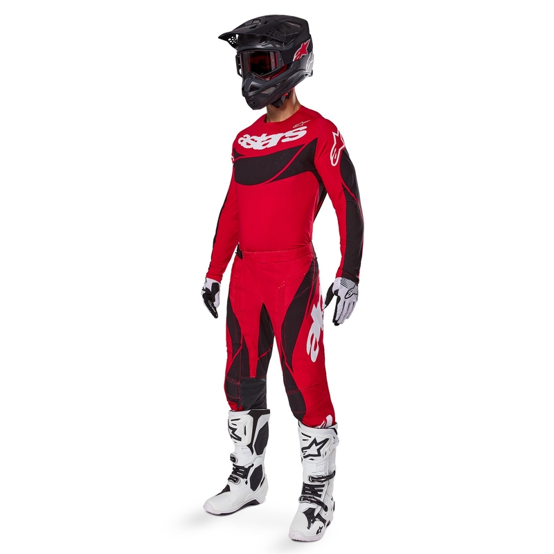 Alpinestars Techstar Dreem motorcross trui rood en zwart