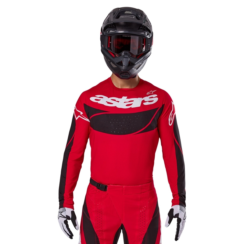 Alpinestars Techstar Dreem motorcross trui rood en zwart