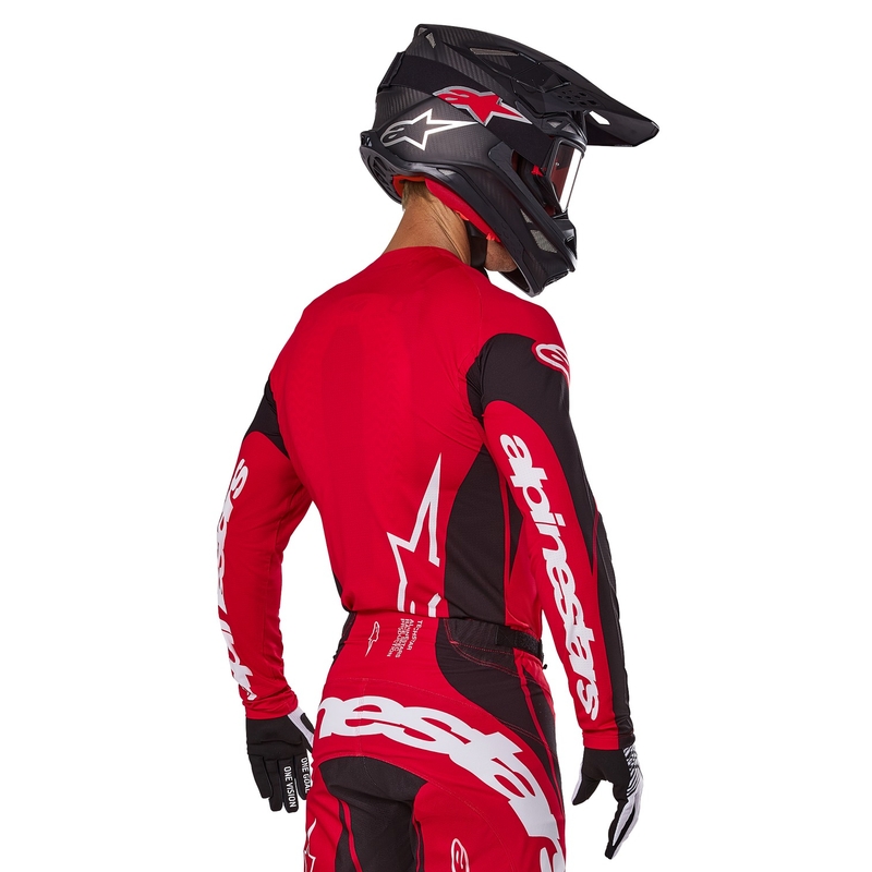 Alpinestars Techstar Dreem motorcross trui rood en zwart
