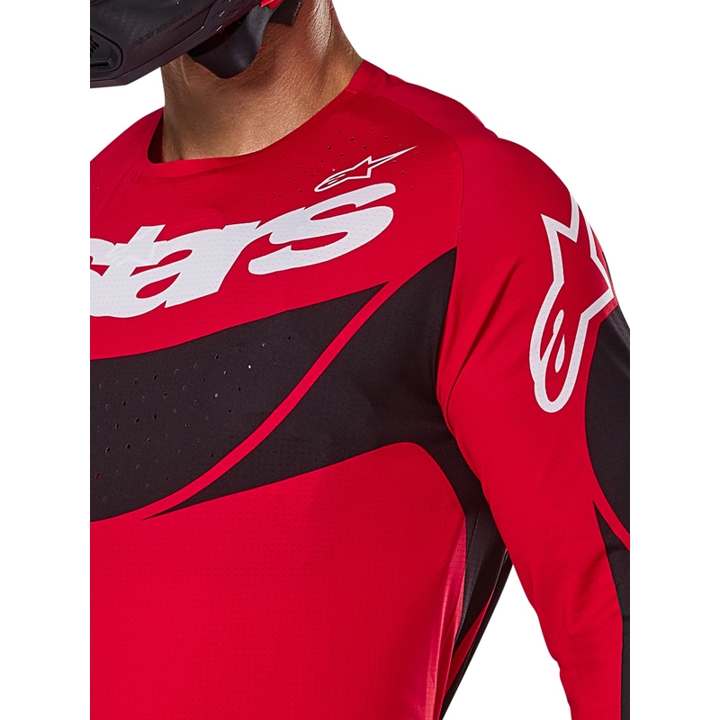 Alpinestars Techstar Dreem motorcross trui rood en zwart