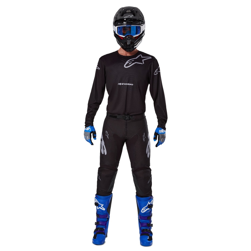 Alpinestars Racer Graphite motorcross trui zwart en grijs