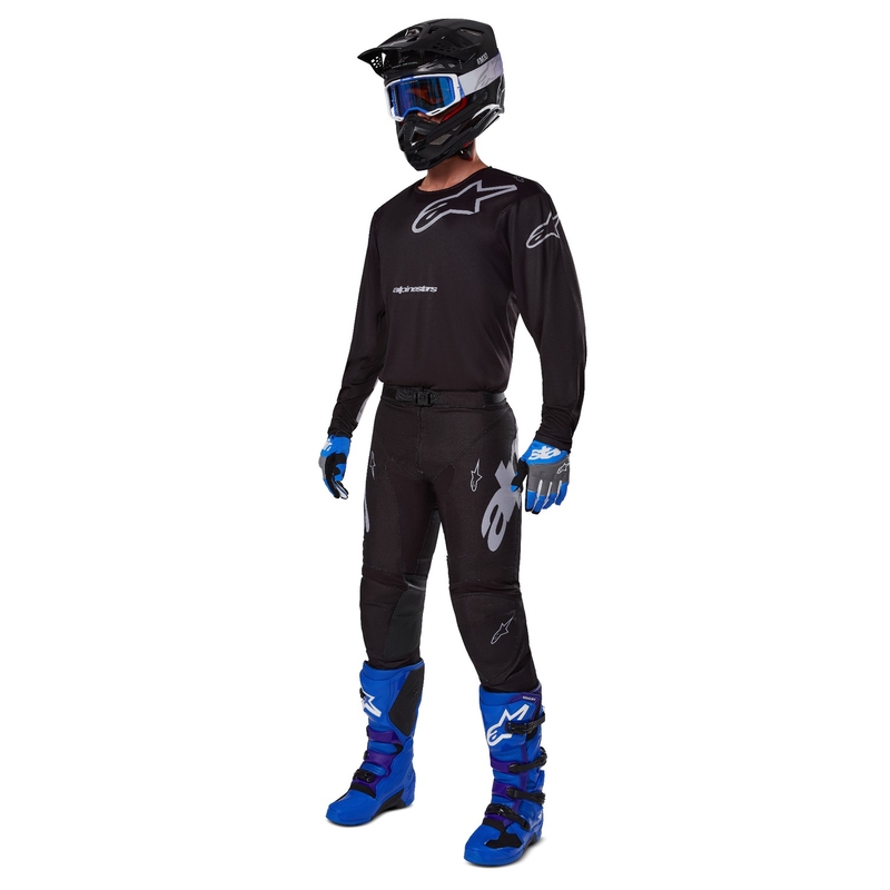 Alpinestars Racer Graphite motorcross trui zwart en grijs