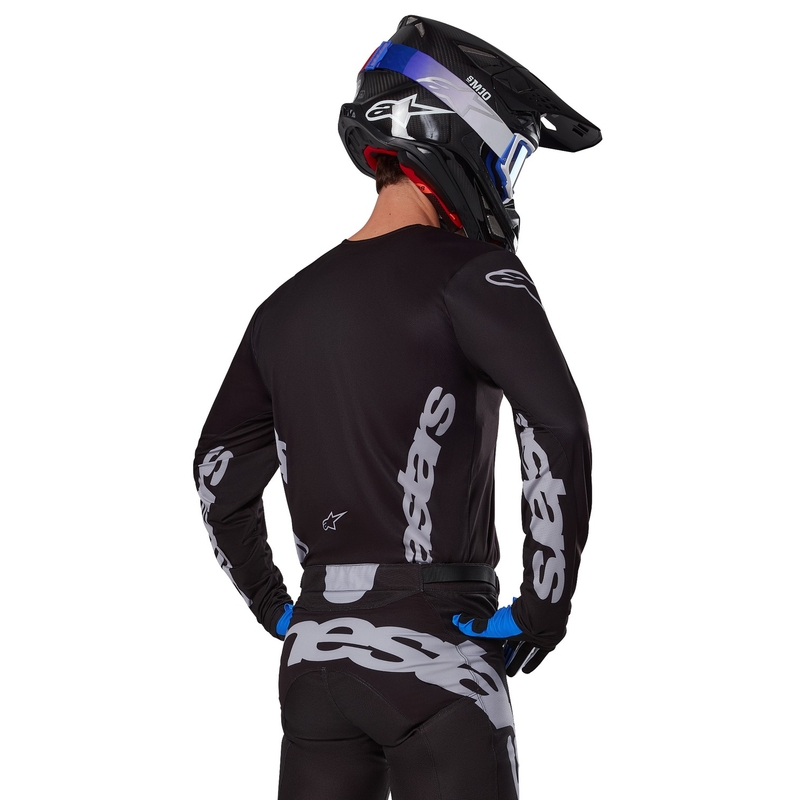 Alpinestars Racer Graphite motorcross trui zwart en grijs