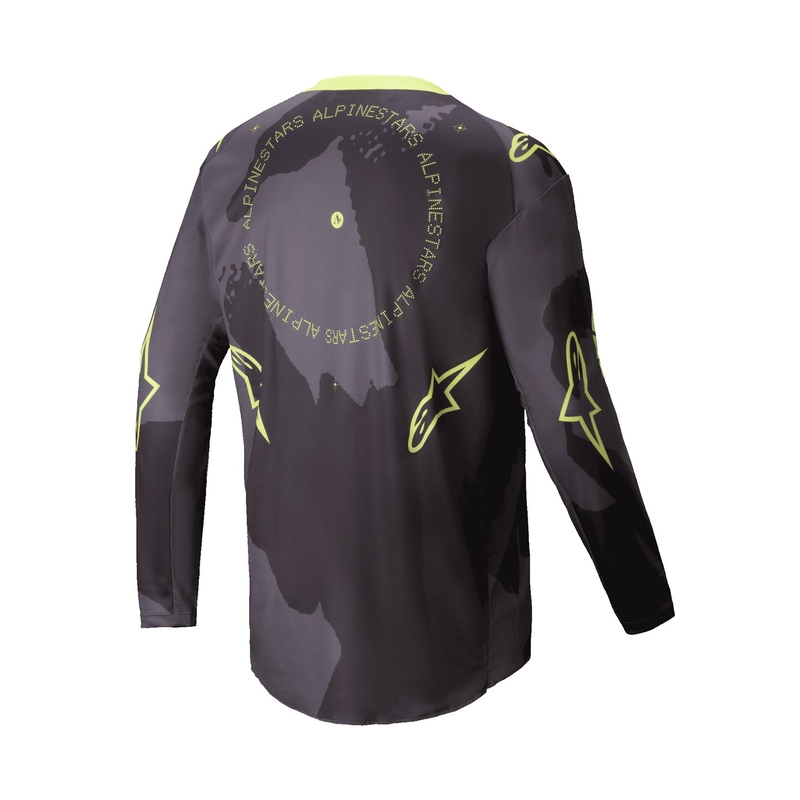 Alpinestars Racer Hollow motocrosstrui donker camo-fluo geel