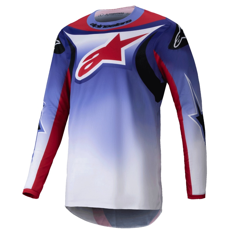 Alpinestars Fluid Wurx fluo paars-rood motorcross shirt