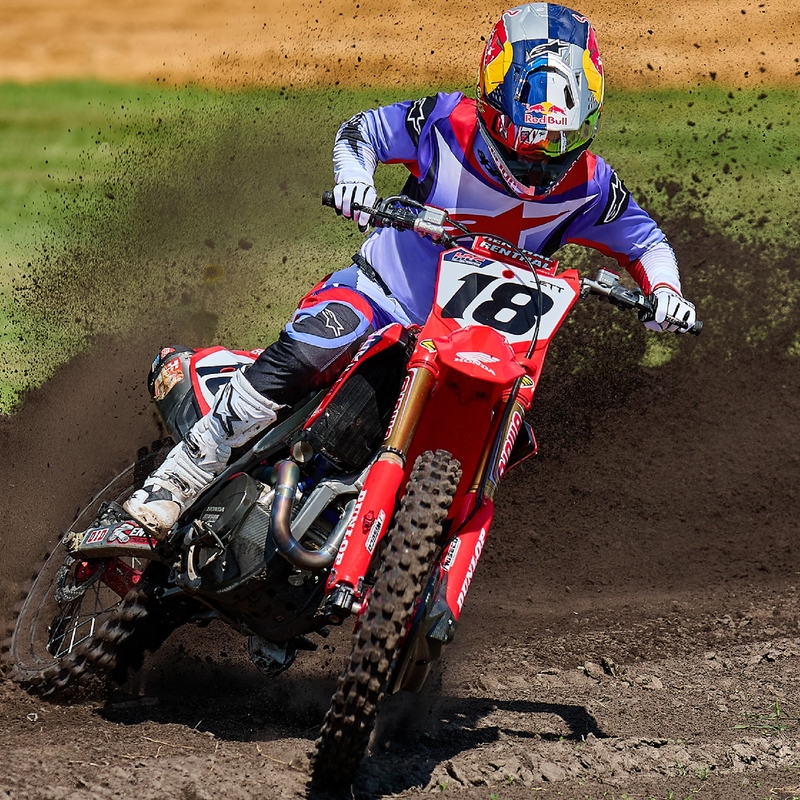 Alpinestars Fluid Wurx fluo paars-rood motorcross shirt