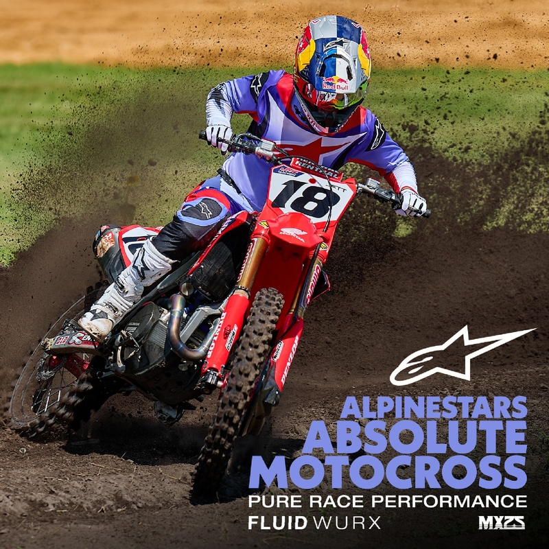 Alpinestars Fluid Wurx fluo paars-rood motorcross shirt