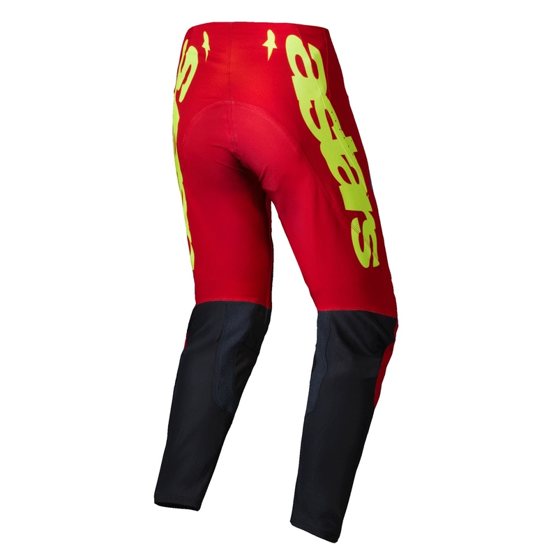 Alpinestars Supertech Maker Motorcrossbroek rood-fluo geel