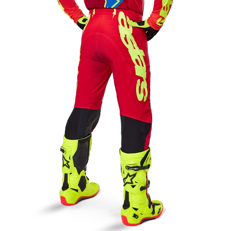 Alpinestars Supertech Maker Motorcrossbroek rood-fluo geel