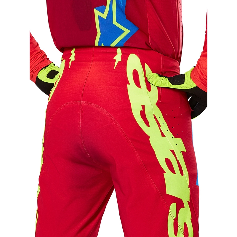 Alpinestars Supertech Maker Motorcrossbroek rood-fluo geel