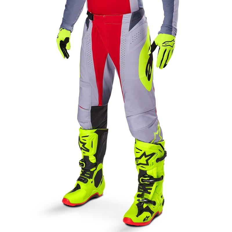 Alpinestars Techstar Melt Motorcross Broek Rood en Grijs