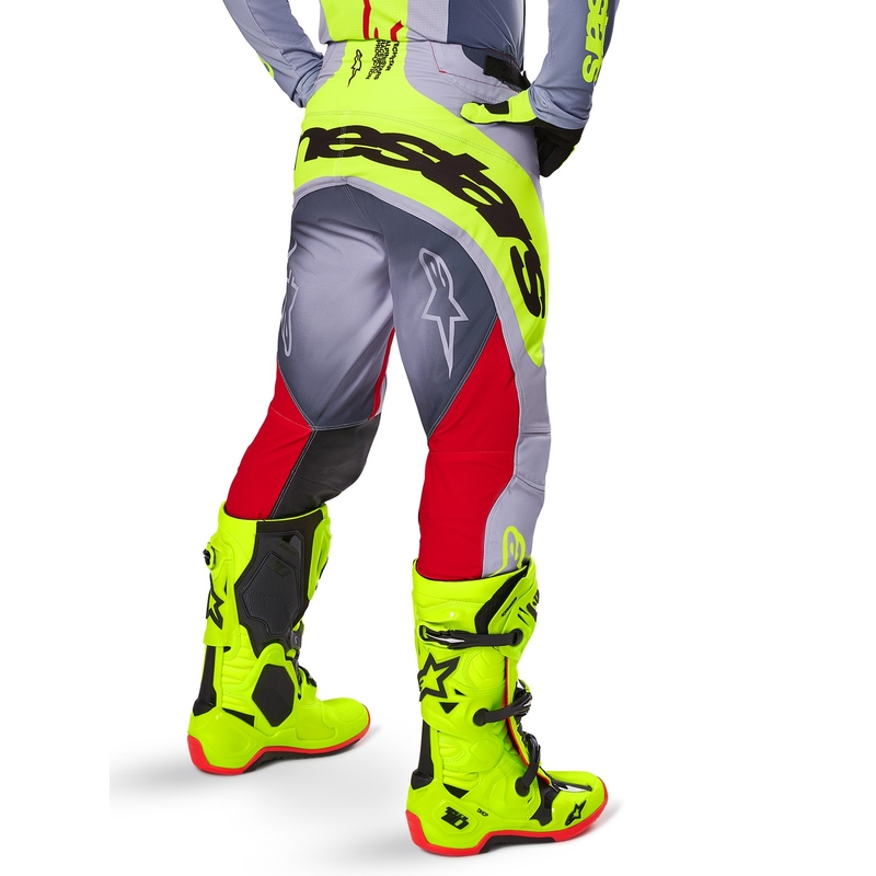 Alpinestars Techstar Melt Motorcross Broek Rood en Grijs