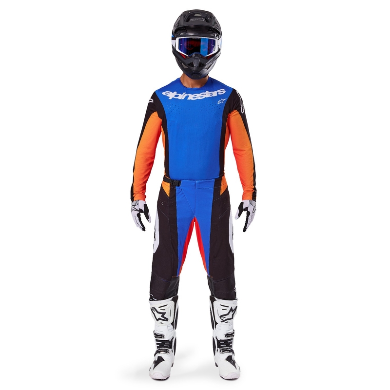 Alpinestars Techstar Melt Motorcross Broek Oranje en Blauw