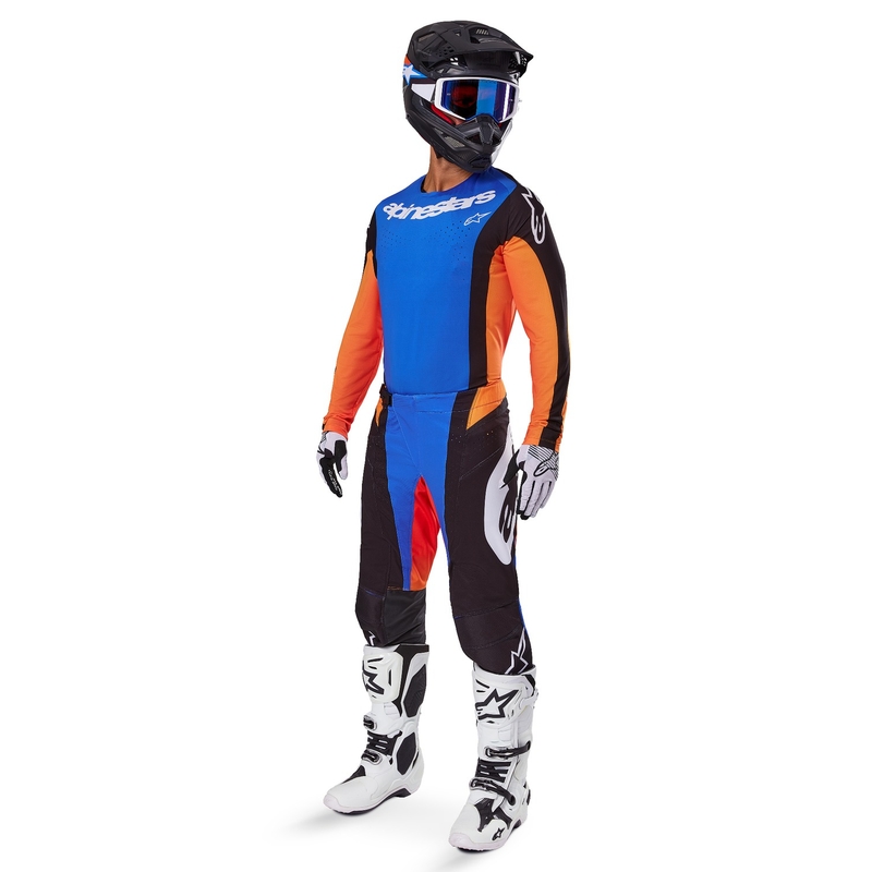 Alpinestars Techstar Melt Motorcross Broek Oranje en Blauw