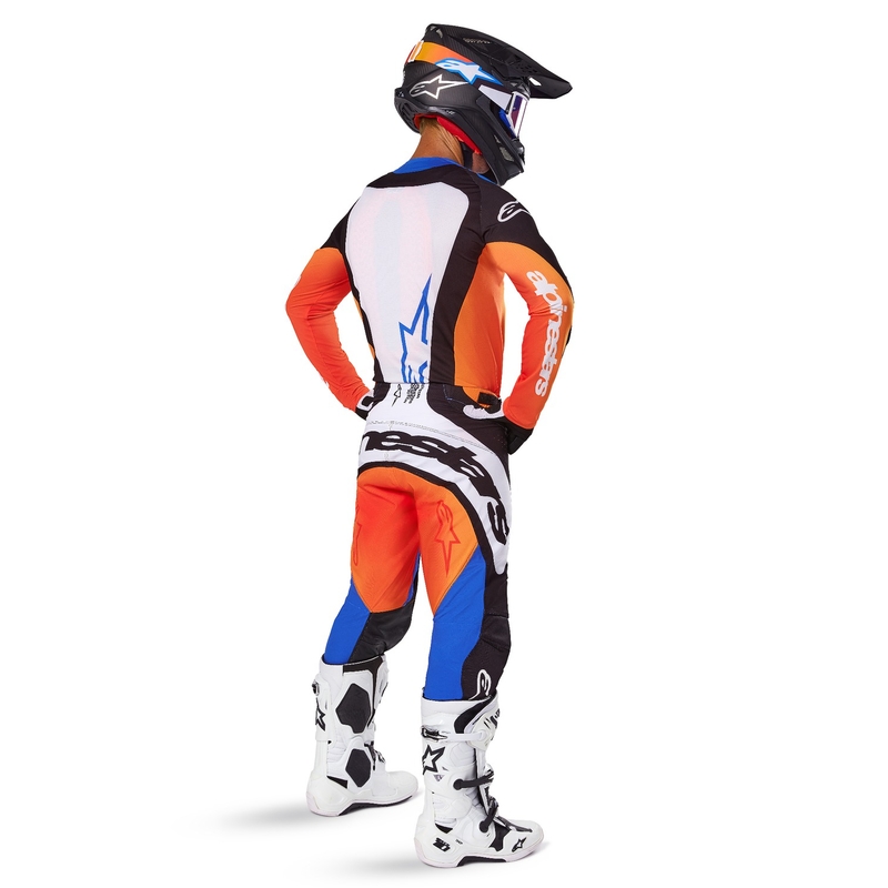 Alpinestars Techstar Melt Motorcross Broek Oranje en Blauw
