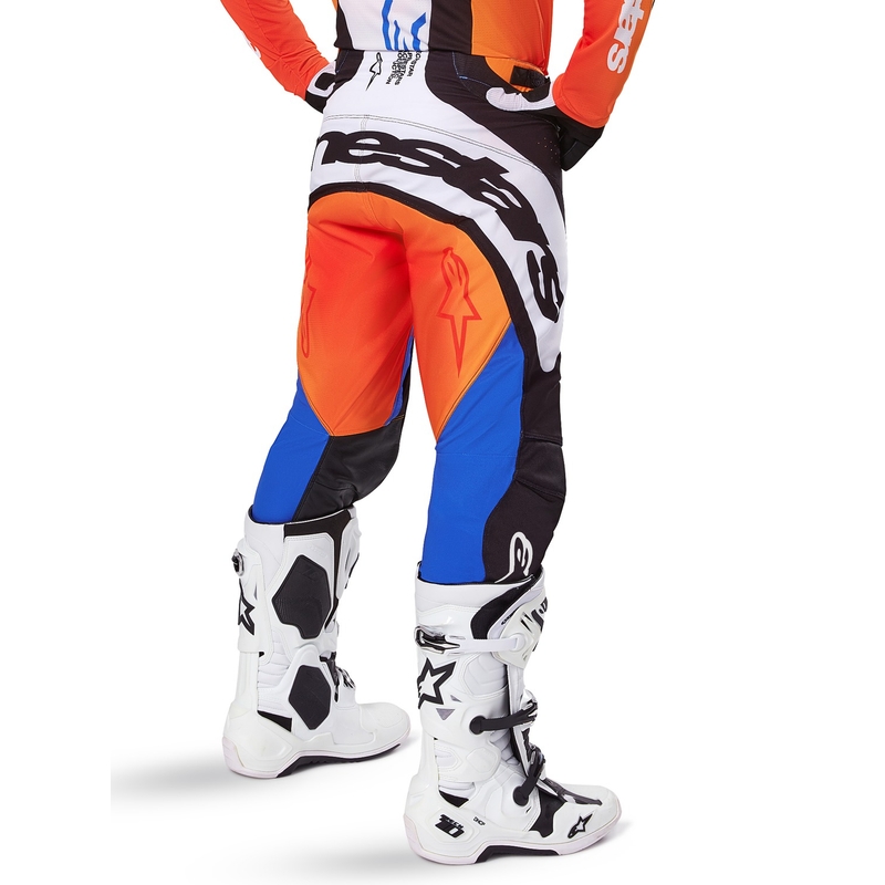 Alpinestars Techstar Melt Motorcross Broek Oranje en Blauw