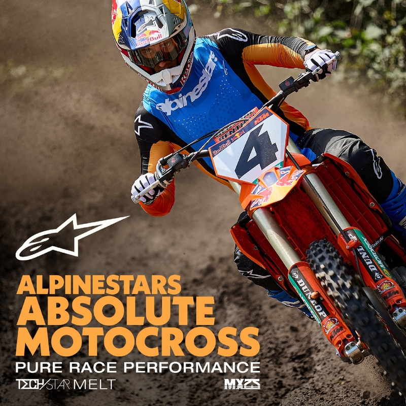 Alpinestars Techstar Melt Motorcross Broek Oranje en Blauw