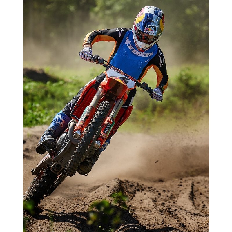 Alpinestars Techstar Melt Motorcross Broek Oranje en Blauw