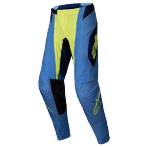 Alpinestars Techstar Melt fluo geel-blauwe motorcrossbroek