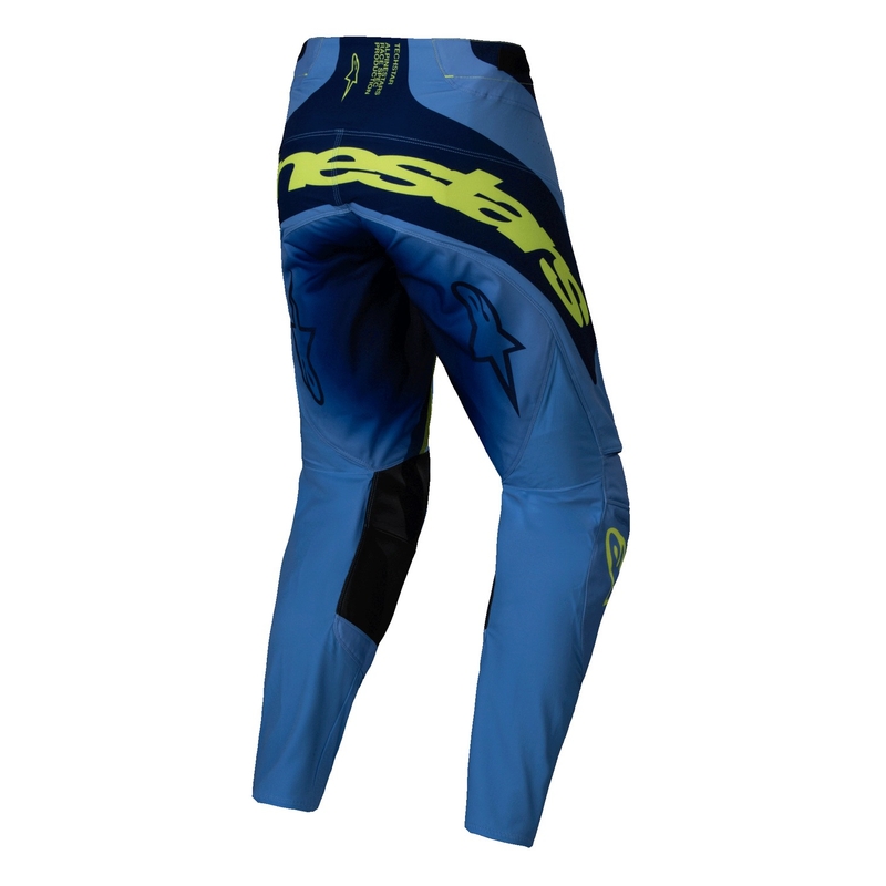 Alpinestars Techstar Melt fluo geel-blauwe motorcrossbroek