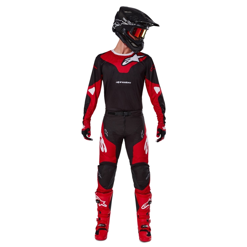 Alpinestars Racer Veil Motorcross Broek Zwart en Rood