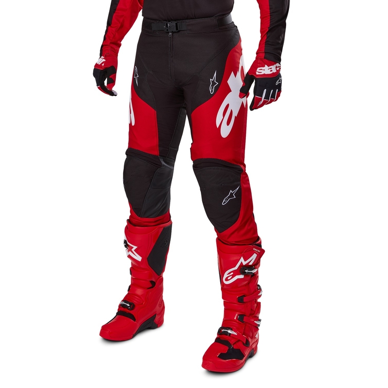 Alpinestars Racer Veil Motorcross Broek Zwart en Rood