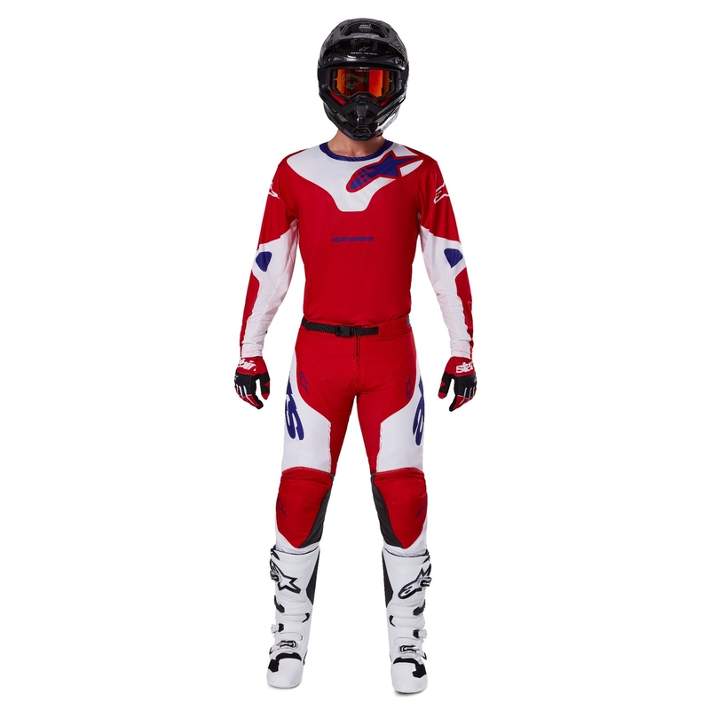 Alpinestars Racer Veil Motorcrossbroek rood/wit