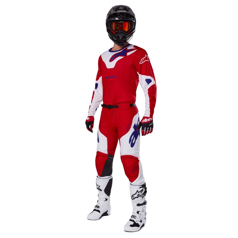 Alpinestars Racer Veil Motorcrossbroek rood/wit