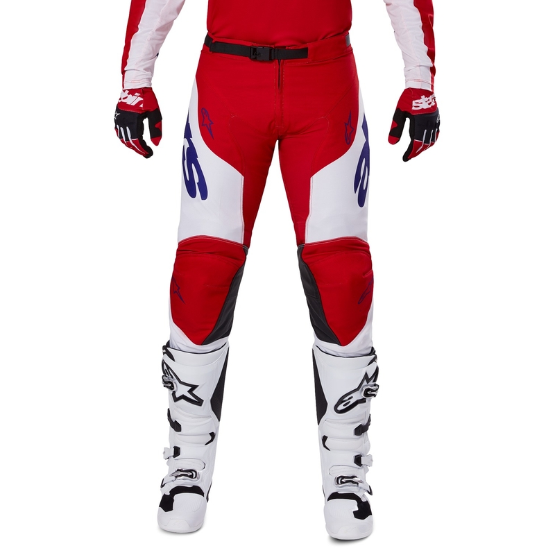 Alpinestars Racer Veil Motorcrossbroek rood/wit