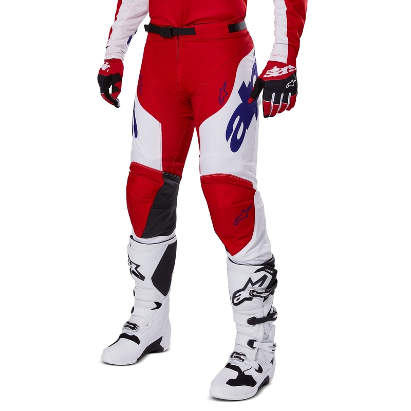 Alpinestars Racer Veil Motorcrossbroek rood/wit