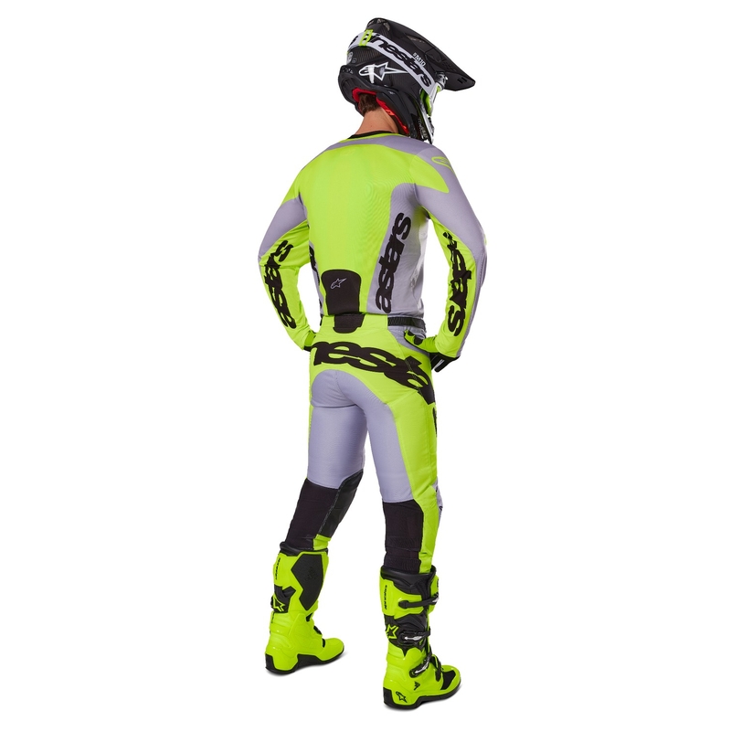 Alpinestars Racer Veil motorcrossbroek grijs-fluo geel