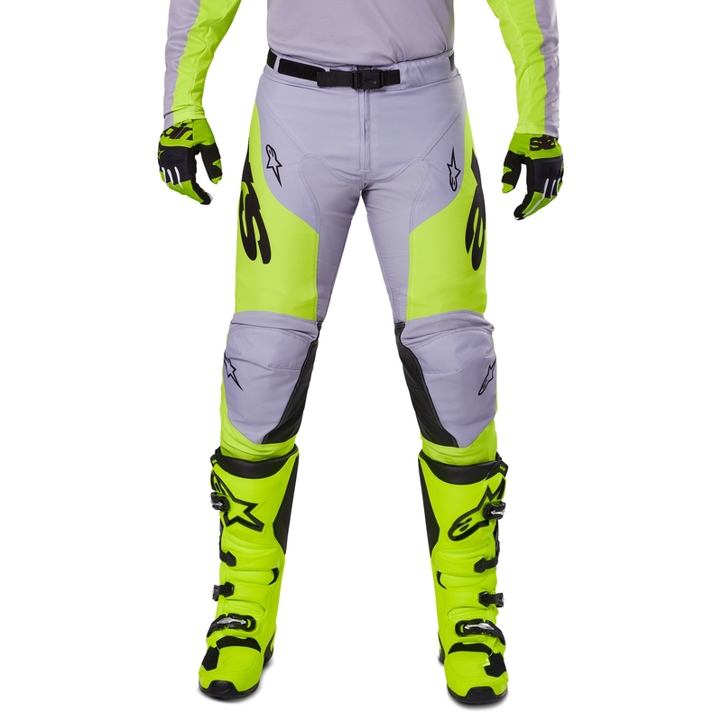 Alpinestars Racer Veil motorcrossbroek grijs-fluo geel