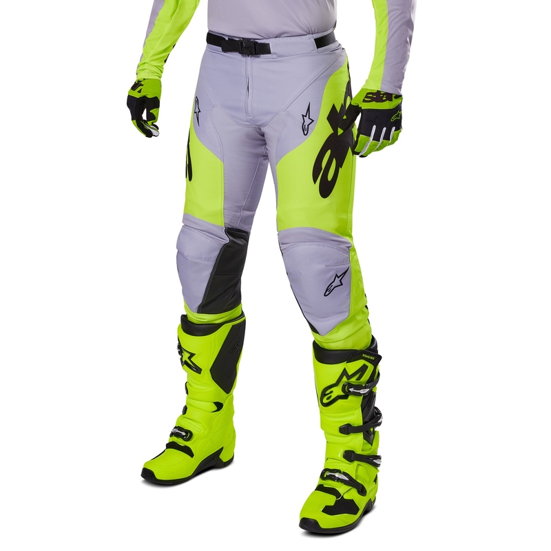 Alpinestars Racer Veil motorcrossbroek grijs-fluo geel