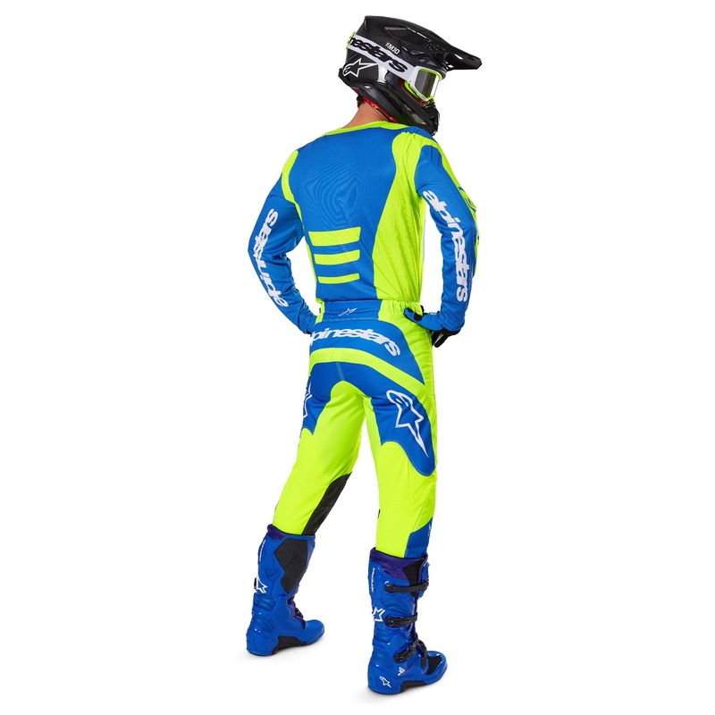 Alpinestars Fluid Haul motorcrossbroek fluo geel-blauw