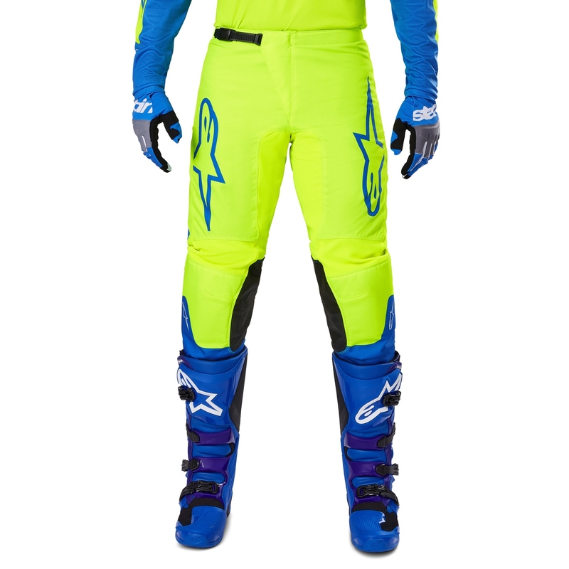 Alpinestars Fluid Haul motorcrossbroek fluo geel-blauw