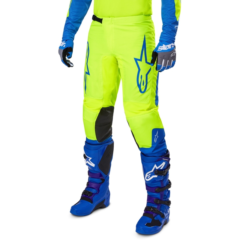 Alpinestars Fluid Haul motorcrossbroek fluo geel-blauw