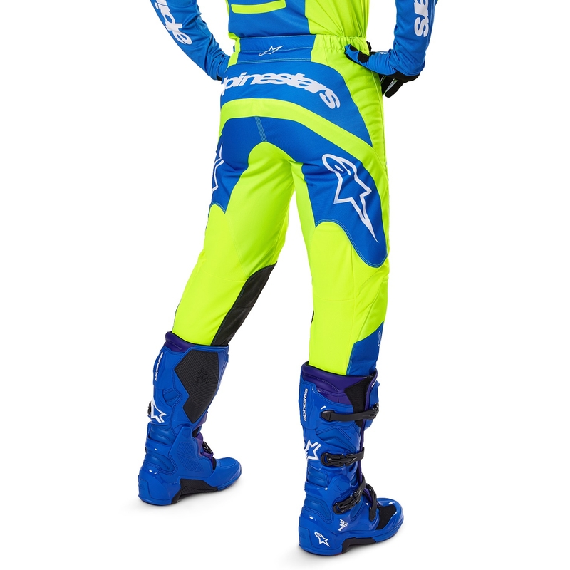 Alpinestars Fluid Haul motorcrossbroek fluo geel-blauw