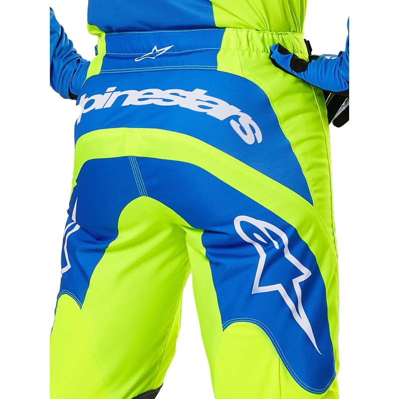 Alpinestars Fluid Haul motorcrossbroek fluo geel-blauw