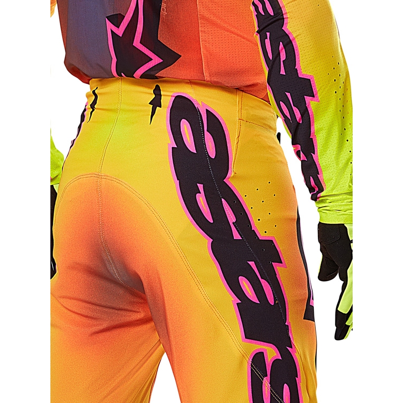 Alpinestars Supertech Lipan Motorcross Broek geel en roze