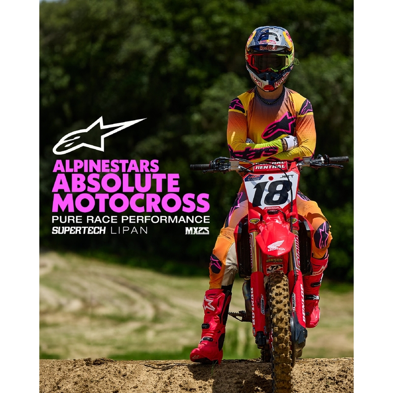 Alpinestars Supertech Lipan Motorcross Broek geel en roze