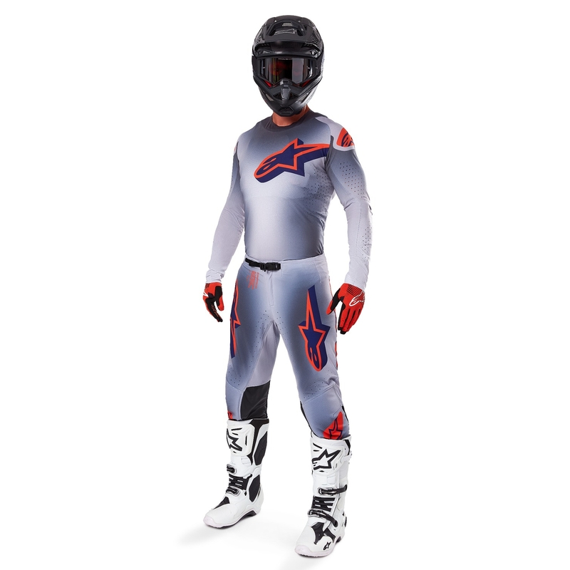 Alpinestars Supertech Lipan motorcrossbroek grijs-fluoranje