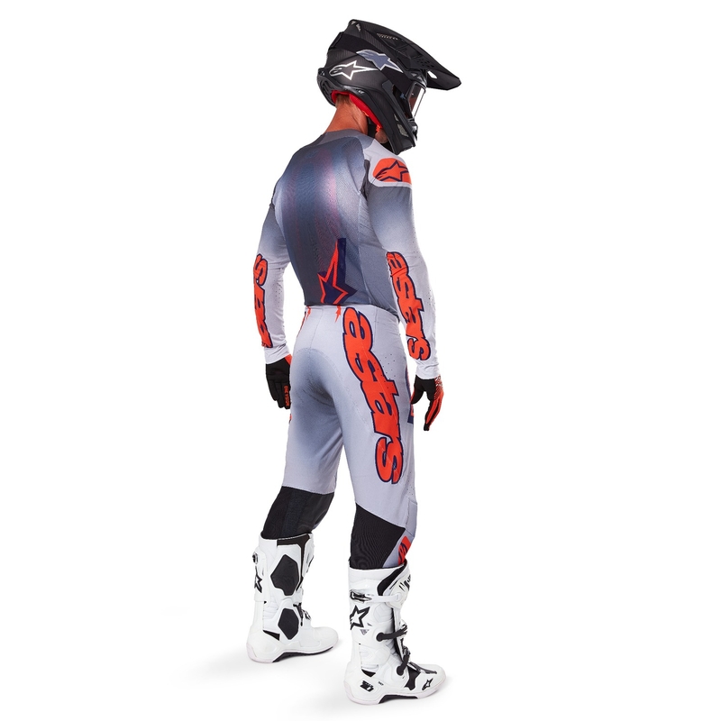 Alpinestars Supertech Lipan motorcrossbroek grijs-fluoranje