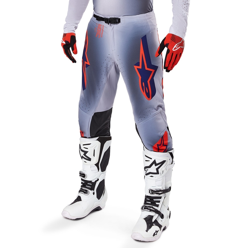 Alpinestars Supertech Lipan motorcrossbroek grijs-fluoranje