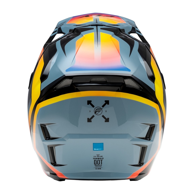 Motorcrosshelm FLY Racing Formula CP zwart-grijs-regenboog